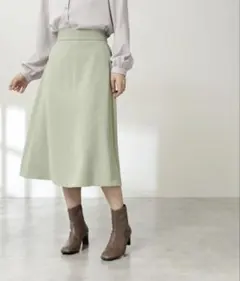 N. Natural Beauty Basic ウエストステッチフレアスカート