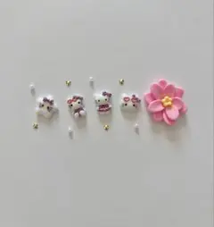ネイルパーツ　日焼けキティ　サマー　キャラクター　ネイパ　デコ　ギャル