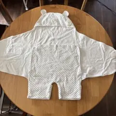 クマ耳付きおくるみ・ブランケット　50-70サイズ