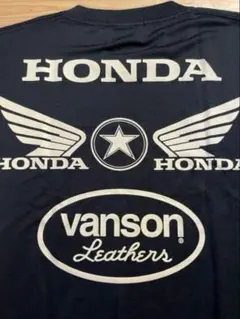 ■新品バンソンvanson✖︎HONDAコラボ 伸縮性があり　半袖Tシャツ　L