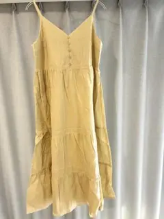 【新品タグ付き】UNIQLO クリンクルコットンキャミソールワンピース XL