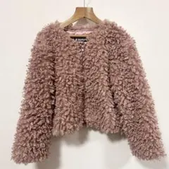 ZIDDY ファージャケット ピンク130