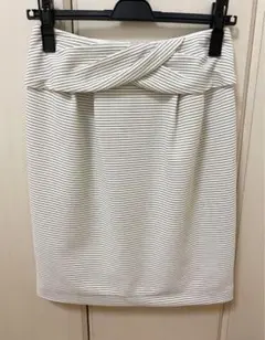 夏にぴったり＊OFUON 涼しげ☆ウエストツイストボーダースカート