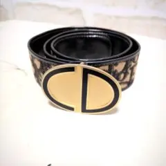 ★OLD DIOR【ディオール】レトロ CDバックル トロッター柄 ベルトレア