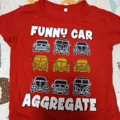 FUNNY CAR AGGREGATE 赤 Tシャツ
