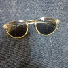 クリアプラスチックラウンドサングラス