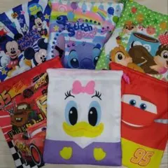 ディズニーキャラクターミニ巾着6枚セット