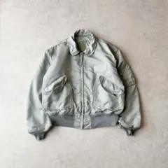 90s ALPHA USA製 CWU-45P フライトジャケット 希少シルバー