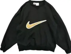 Nike ブラック トレーナー ロゴ　古着　銀タグ　スウェット　ナイキ　90’s