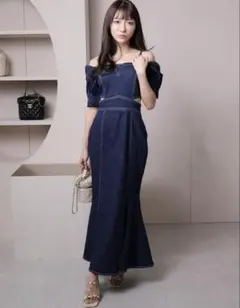 LIP SERVICE Sサイズ 2wayショルダーデニムマーメイドワンピース