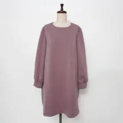 ローズティアラ バックプリーツチュニック ワンピース 紫 42*ND1356