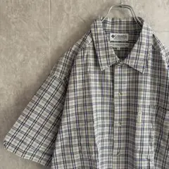 Columbia コロンビア 半袖 コットン チェックシャツ 90s