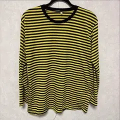 ボーダー　トップス　〈黄色〉