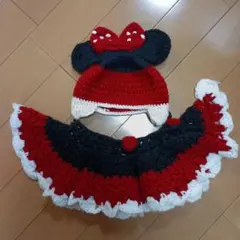 子供　ミニーちゃん風　水玉デザイン　ハンドメイド　　コスプレ