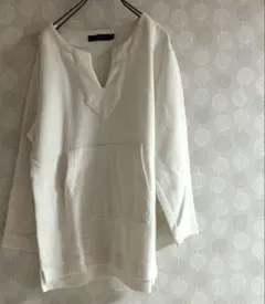 ★値下げ★RAGEBLUE ホワイト Vネック 五分袖 トップス