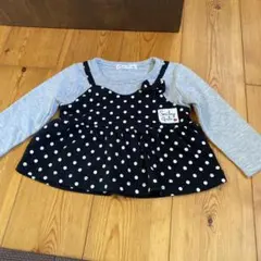 Apple Time 水玉模様 長袖カットソー 80