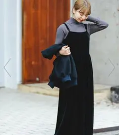 ベロアキャミワンピース