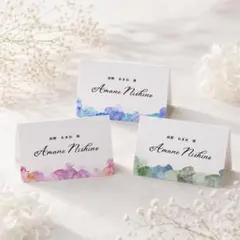 【限定値下げ中】結婚式　席札　水彩風　カラー席札　ペーパーアイテム