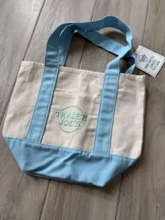 TRADER JOE'S トートバッグ アイボリー/ライトブルー