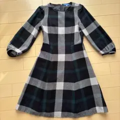 BLUE LABEL CRESTBRIDGE チェック柄ワンピース 36 緑・黒