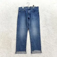 プラージュ【38】青 デニムパンツ カットオフ 細身ストレート 春秋 綿100％のサムネイル