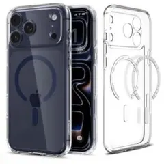 Spigen iPhone 17 ProMax ケース（クリア・ディープブルー）
