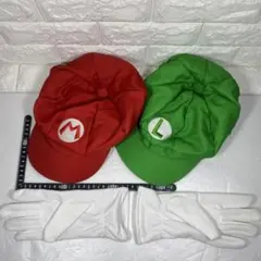 スーパーマリオ&ルイージ キャップ、白の手袋 左右［F］