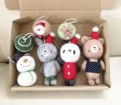 ✳︎ハンドメイド✳︎羊毛フェルト✳︎クリスマスオーナメント7点セット✳︎6