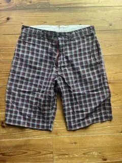 エンジニイガーメントチェック柄 メンズ ショート アメリカ製　シンチバックのサムネイル