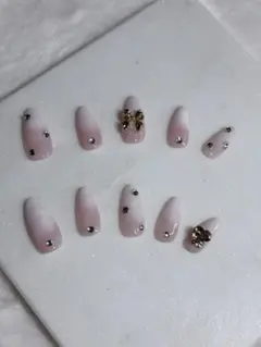 No.84 ベイビーブーマー ネイルチップ ピンク グラデーション