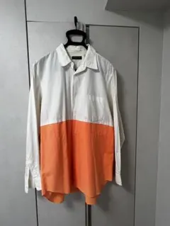 COMME des GARCONS HOMME PLUS シャツ 白×オレンジ