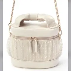 4/30まで値下げ 2Wayドットチュールバニティバッグ