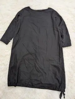 mizuiro ind 【ミズイロインド】 黒 七分袖 ワンピース