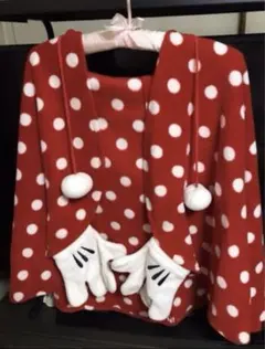 ディズニー ミニー 毛布 フード付きマント ポンチョ