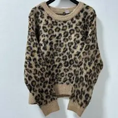 ヒョウ柄 長袖 ニットセーター