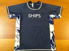 子ども用ラッシュガード　ネイビー　SHIPS