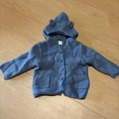 GAP クマ耳カーディガン　ブルー