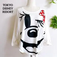 東京ディズニーリゾート　ミニーマウス　長袖Tシャツ　バックスリーブ　ゆったり