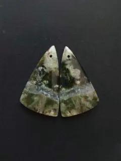 ゲリラ❗️New❗️⑤ クロームカルセドニー ピアス.イヤリング用 ペア