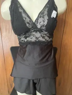 ブラック キャミソール ショートパンツ セット新品 Sサイズ ルームウェア