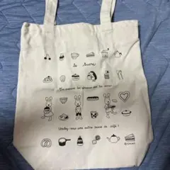リサとガスパール　イラスト入りキャンバストートバッグ