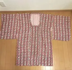 羽織⑤道行コート　和コート ピンク　和装コート　和服　着物　紅葉　松　和モダン