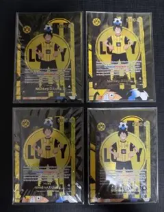 [４枚セット] ワンピース　ルフィ　ドルトムント　カード　bvb