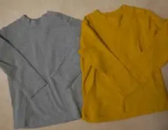 ユニクロ　リブハイネックT　2点セット 90