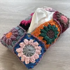 かぎ針編みティッシュボックスカバー
