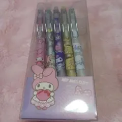 マイメロディなど、黒インク　ジェル ボールペン　10本セット