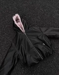 Y2K パンク ロック ハイネック ジャケット 黒 ボンテージ 地雷系 V系 ☠ Y2Kパンク ロック ハイネック ジャケット 黒 V系 地雷系 ボンテージ