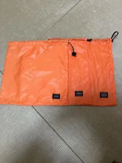 T*n様 PORTER オレンジ収納バッグ３枚セット巾着袋