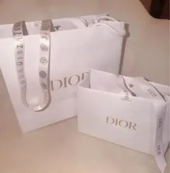 Dior ショッパー ギフトバッグ 大小セット リボン付き ラッピング