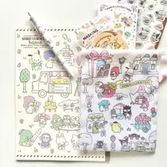 新品サンリオ文房具セット 巾着 ノート シール マステ ペン かわいい 日本限定